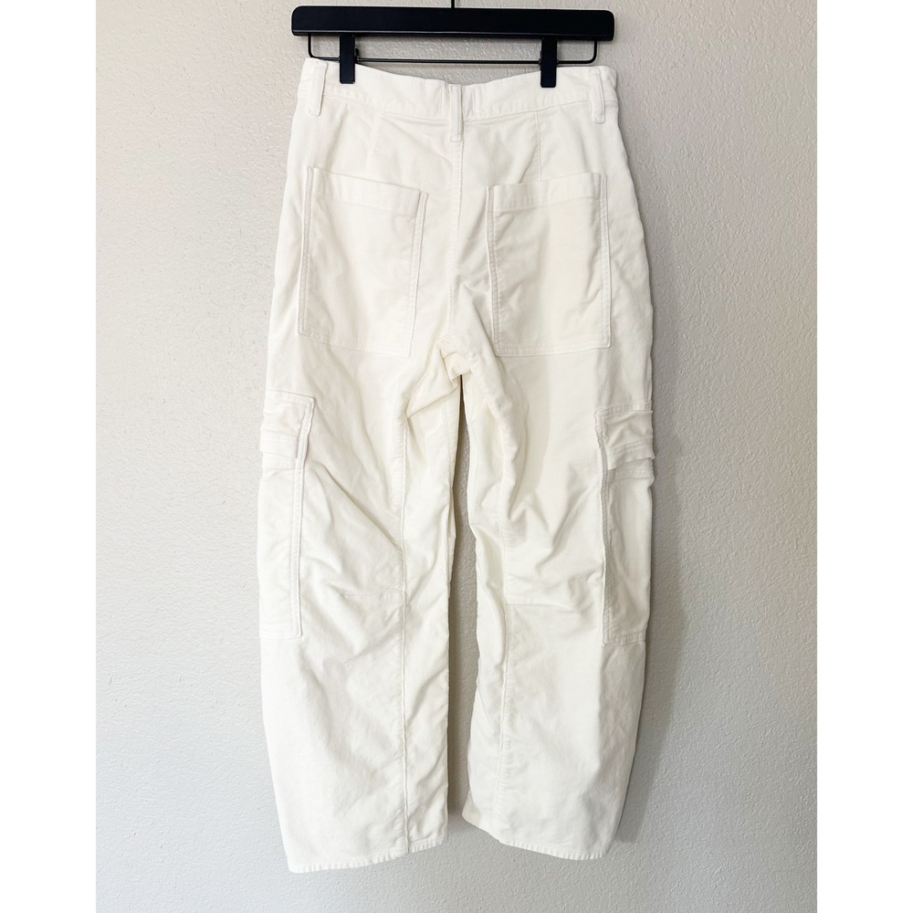 Citizens of Humanity Marcelle Corduroy Cargo Pant Barrel Leg White Size 26 - Picture 5 of 7